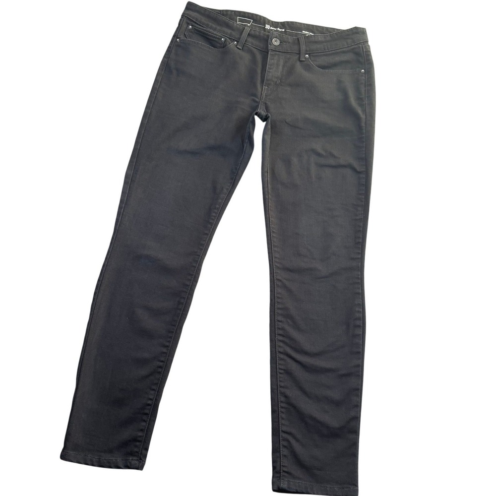 Levi's Demi Curve Women 30 Black Straight‎ Leg Modern Rise Stretch Denim Jeans